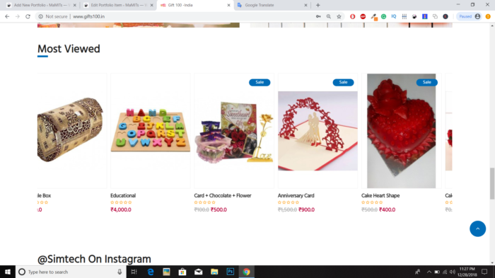 Gifts 100 | Free ecommerce website design in india MaMITs