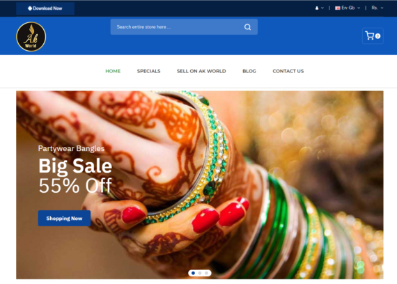 Ak World - Free ecommerce website and android app | MaMITs, India