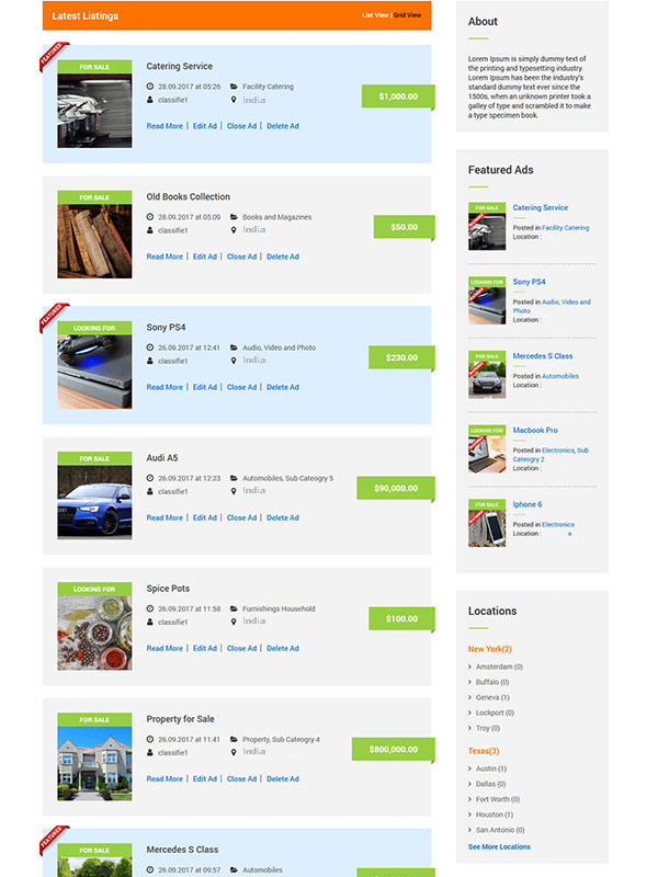 Classified Ads website | Classified Ads website development - MaMITs