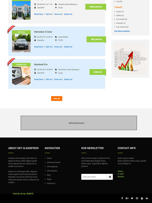 Classified Ads website | Classified Ads website development - MaMITs