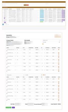 Venue Event management system for quotation