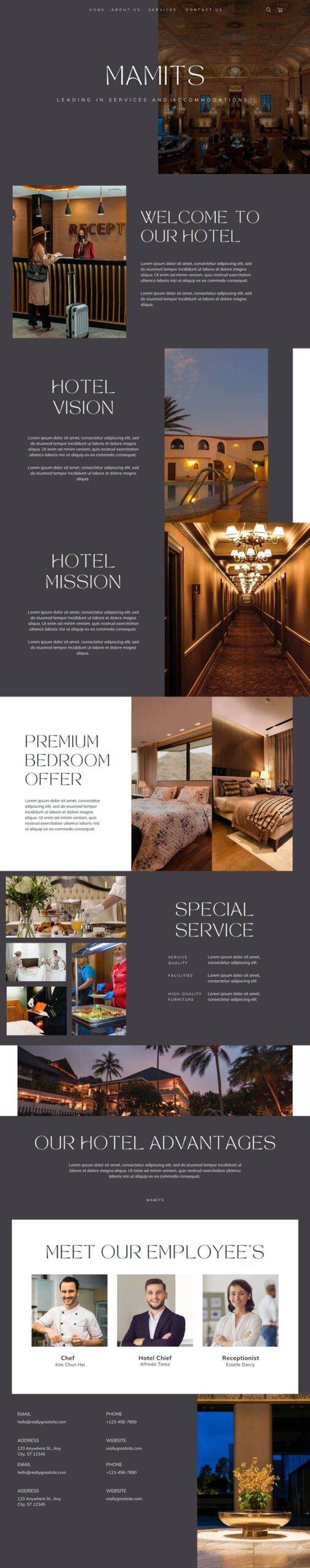 Top 10 hotel website design custom template
