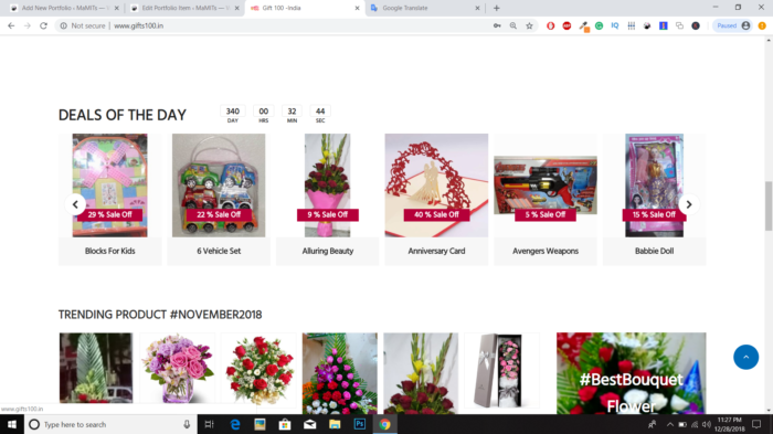 Gifts 100 | Free ecommerce website design in india MaMITs