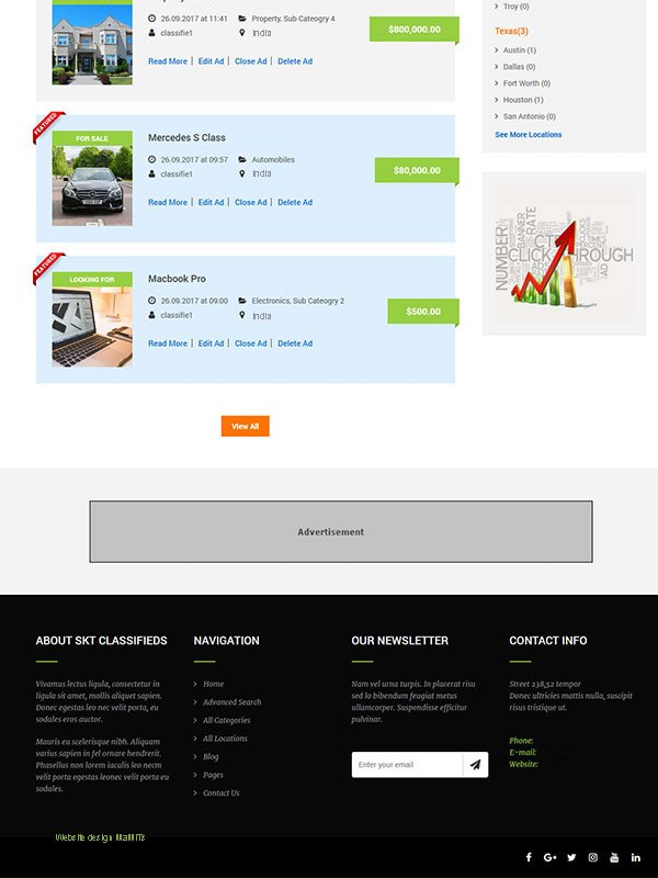 Classified Ads website | Classified Ads website development - MaMITs