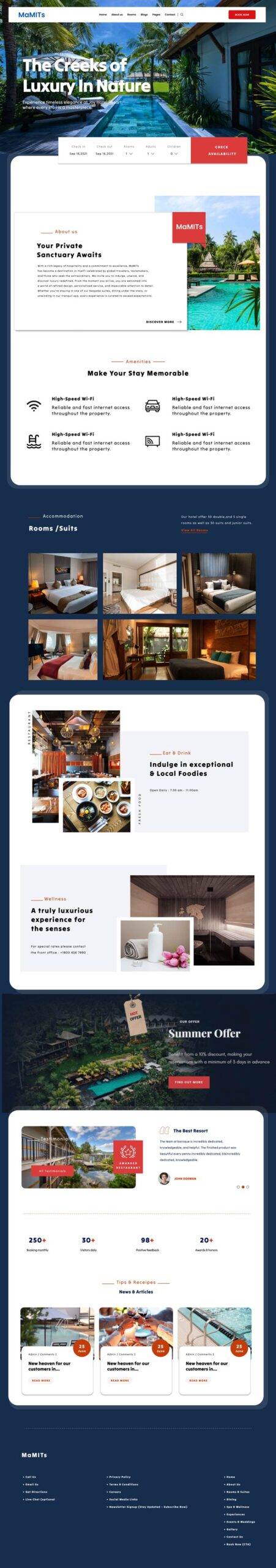 Top 10 hotel website template