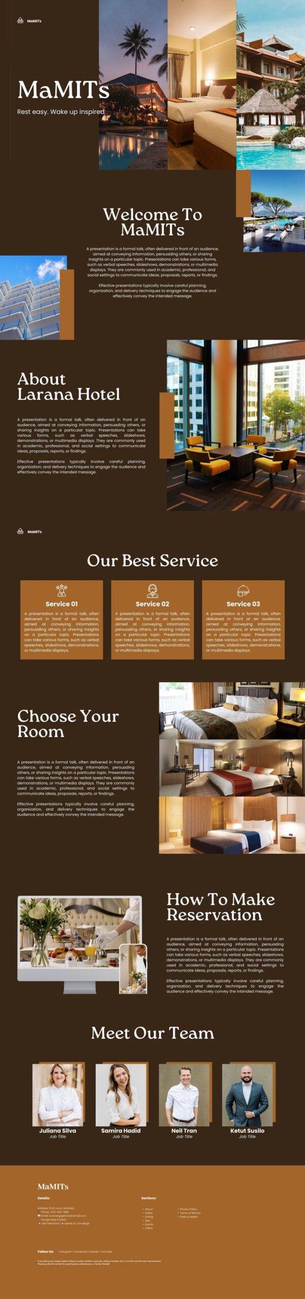 Top hotel website design custom template